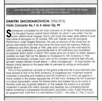 CD Dmitri Shostakovich: Violin Concertos No 1 Op.99 · No 2 Op.129