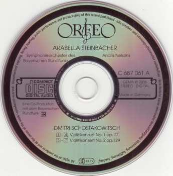CD Dmitri Shostakovich: Violinkonzert No. 1 & 2