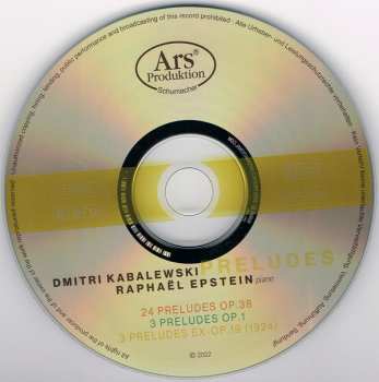 CD Dmitry Kabalevsky: Preludes