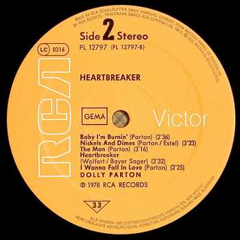 LP Dolly Parton: Heartbreaker