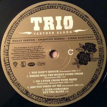 2LP Emmylou Harris: Trio: Farther Along