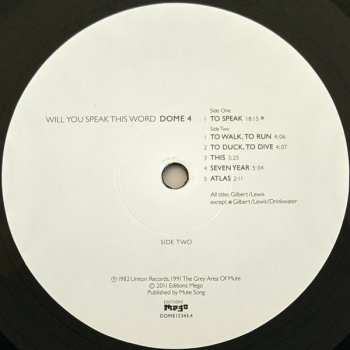 LP Dome: Dome 4 - Will You Speak This Word