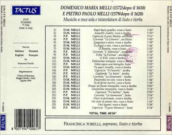 CD Francesca Torelli: Musiche A Voce Sola E Intavolature Di Liuto E Tiorba