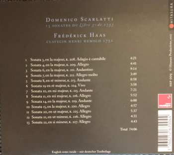 CD Domenico Scarlatti: 13 Sonates du Libro 3° de 1753