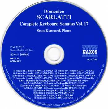 CD Domenico Scarlatti: Complete Keyboard Sonatas Vol. 17