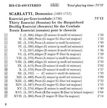 CD Domenico Scarlatti: Essercizi Per Gravicembalo (1738 - Complete) Thirty Sonatas For The Harpsicord