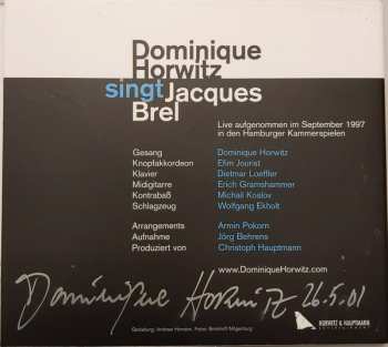 CD Dominique Horwitz: Dominique Horwitz singt Jacques Brel