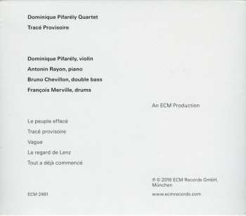 CD Dominique Pifarély Quartet: Tracé Provisoire