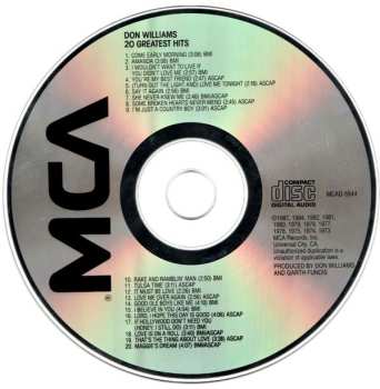 CD Don Williams: 20 Greatest Hits