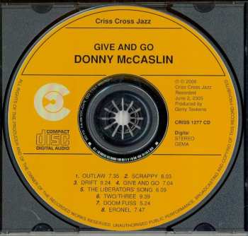CD Donny McCaslin: Give And Go