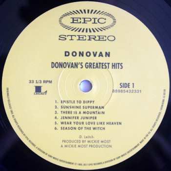 LP Donovan: Donovan's Greatest Hits