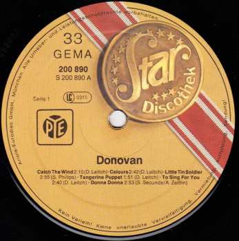 LP Donovan: Star-Discothek