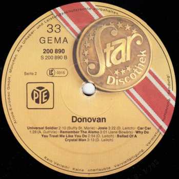 LP Donovan: Star-Discothek