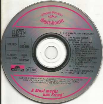 CD D'Original Oberpfälzer Spitzboum: A Musi Macht Uns Freud'