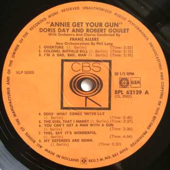 LP Doris Day: Annie Get Your Gun