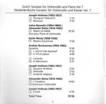 SACD Doris Hochscheid: Dutch Cello Sonatas Vol. 7
