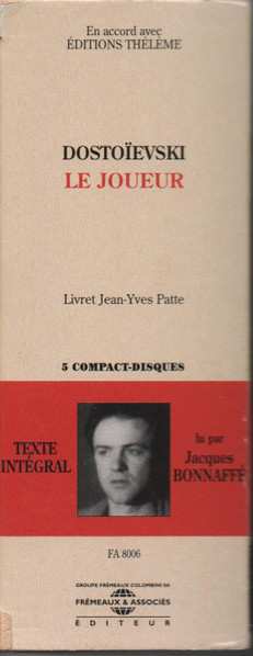 5CD/Doos Jacques Bonnaffé: Le Joueur
