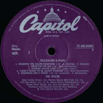 LP Dr. Hook: Pleasure & Pain