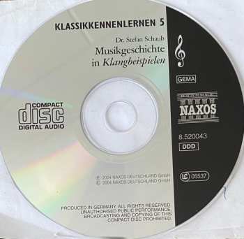 CD Stefan Schaub: Musikgeschichte In Klangbeispielen