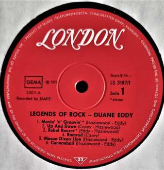 2LP Duane Eddy: The Legends Of Rock