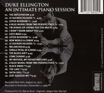 CD Duke Ellington: An Intimate Piano Session