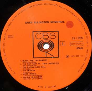 2LP Duke Ellington And His Orchestra: Memorial