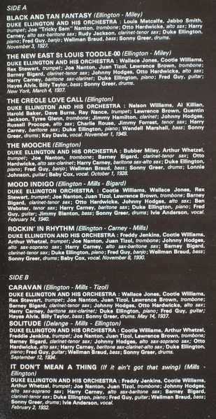 2LP Duke Ellington And His Orchestra: Memorial