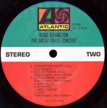 2LP Duke Ellington And His Orchestra: The Great Paris Concert