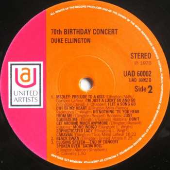 2LP Duke Ellington: Duke Ellington's 70th Birthday Concert LTD