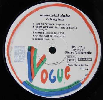 2LP Duke Ellington: Memorial Duke Ellington