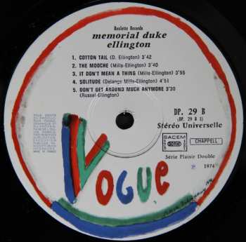 2LP Duke Ellington: Memorial Duke Ellington