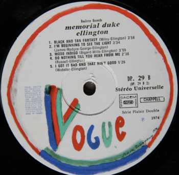 2LP Duke Ellington: Memorial Duke Ellington