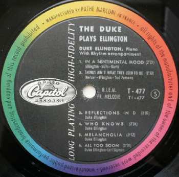 LP Duke Ellington: The Duke Plays Ellington