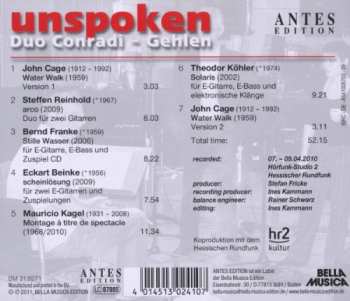 CD Duo Conradi-Gehlen: unspoken