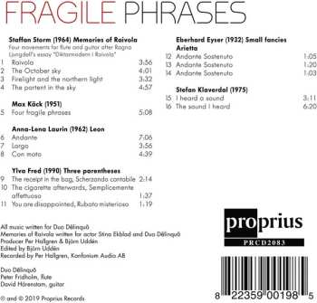 CD Duo Dēlinquō: Fragile Phrases