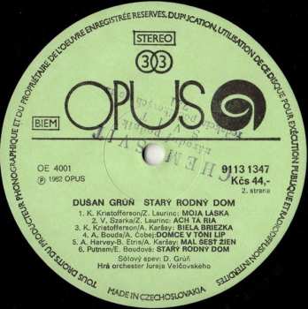 LP Dušan Grúň: Starý Rodný Dom