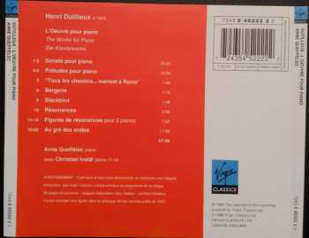 CD Henri Dutilleux: L'Oeuvre Pour Piano