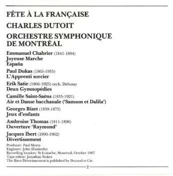 CD Charles Dutoit: Fête À La Française