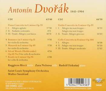 2CD Antonín Dvořák: Complete Concertos: Violin Concerto • Cello Concerto • Piano Concerto