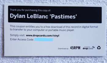LP Dylan LeBlanc: Pastimes LTD | CLR