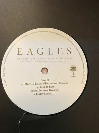 LP Eagles: Beacon Theatre, New York 1974 CLR