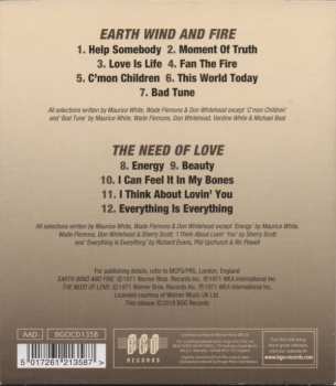 CD Earth, Wind & Fire: Earth Wind And Fire / The Need Of Love