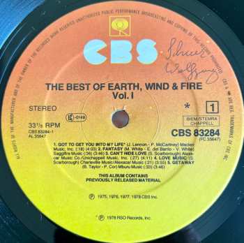 LP Earth, Wind & Fire: The Best Of Earth Wind & Fire Vol. I