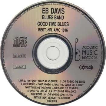 CD Eb Davis Blues Band: Good Time Blues