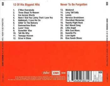 CD Eddie Cochran: 12 Of His Biggest Hits / Never To Be Forgotten