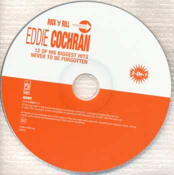 CD Eddie Cochran: 12 Of His Biggest Hits / Never To Be Forgotten