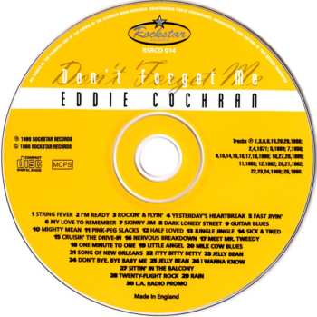 CD Eddie Cochran: Don't Forget Me