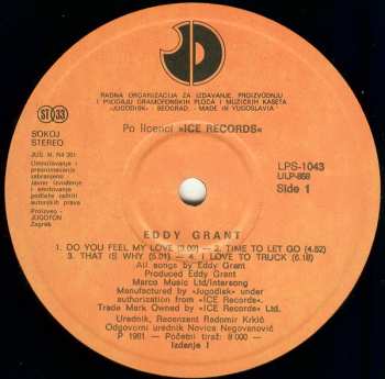 LP Eddy Grant: Can't Get Enough