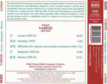 CD Edgard Varèse: Arcana ● Intégrales ● Déserts