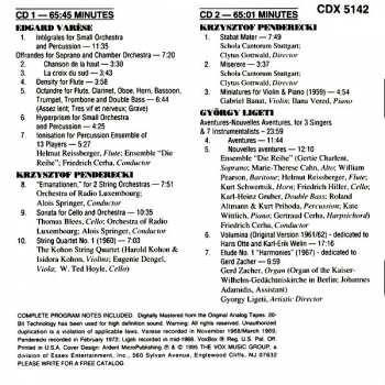 2CD Krzysztof Penderecki: Ionisation